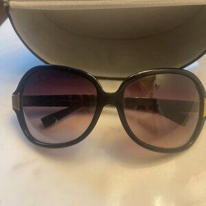 OLIVER PEOPLES LEYLA BK/G OVERSIZED SUNGLASSES BLACK / VIOLET GRADIENT